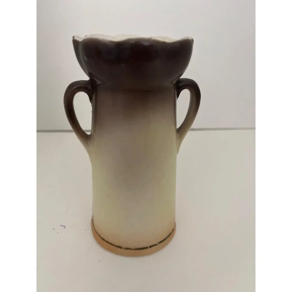 Antique 1900’s Czech Rose Art Pottery Vase 5 1/2” - Picture 4 of 7